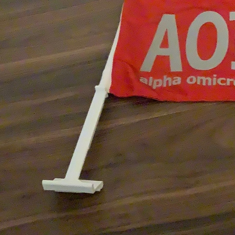 Vintage Alpha Omicron Pi Car Window Flag View 2